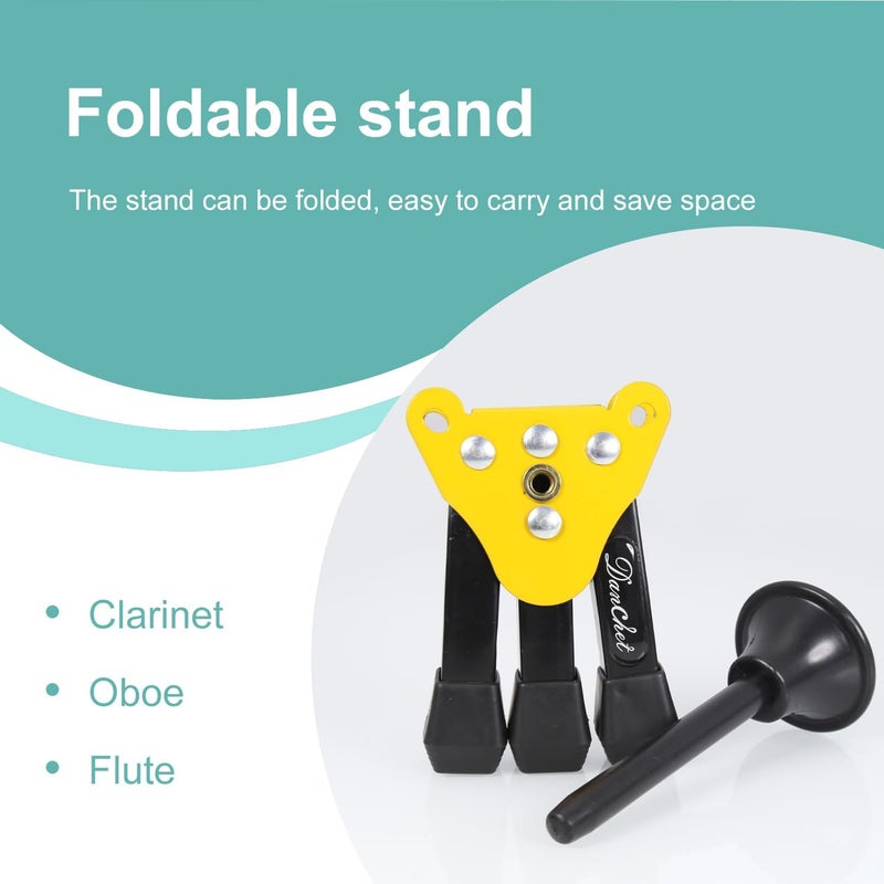 Danchet Portable Foldable Tripod Stand for Clarinet, Flute and Oboe, Woodwind Instrument Stand Portable Foldable Stand… - Image 3